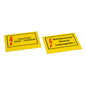 Warnschild Hochspannung, ("High Tension"), Hinweisschild