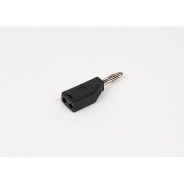 Lamellenstecker für Kabel, 4 mm, schwarz, Laborstecker für Kabel